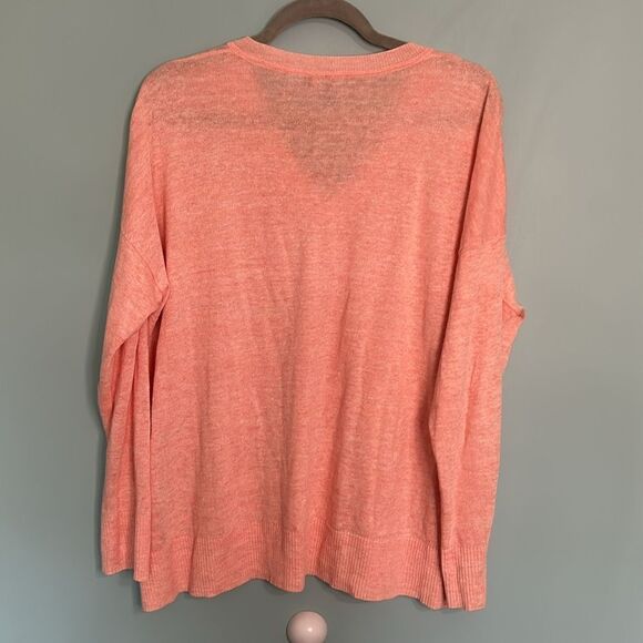 Eileen Fisher V-Neck Linen Box Top - Picture 7 of 8